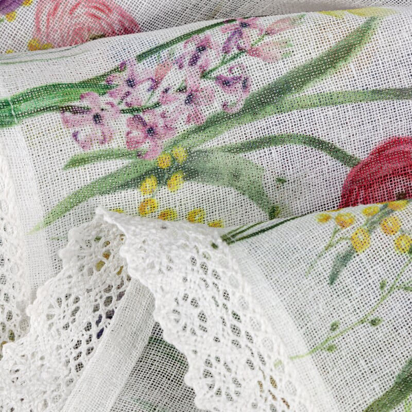 Curtain 30 x 150 Decorative Ready Bella White+Ró