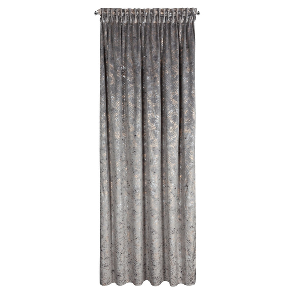 Zasłona 135 x 270 Dekoracyjna Welwet Tulia Stal