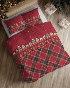 Bedding 140 x 200 2pcs Christmas Flannel Cotton Laura 4940B