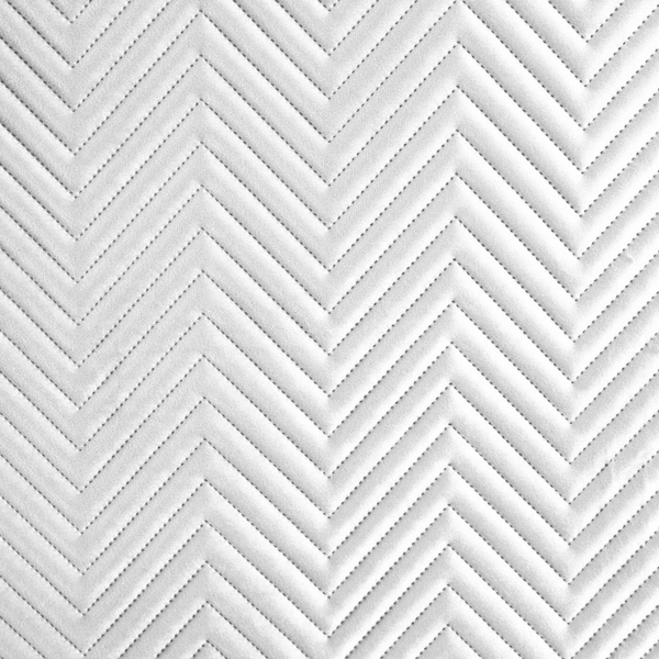 70 x 160 Decorative Velour Sofia White Bedspread