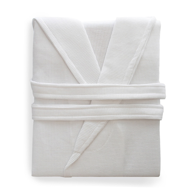 Gofer Waffle Cotton Bathrobe Murat XL White