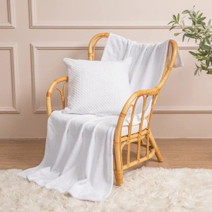 70 x 150 Plush Microfiber Willy White Blanket