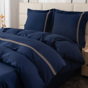 Pościel 160 x 200 3cz Gładka Z Haftem Lumera 02