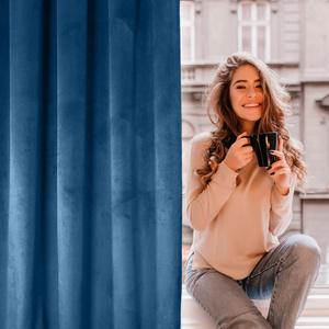 Curtain 140 x 250 Decorative Velvet Rosa Pomegranate