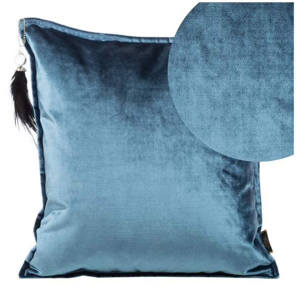 Poszewka 45 x 45 Royal Welwet 5 Dekoracyjna Niebie