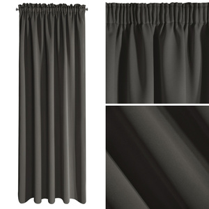 Blackout Logan Tape Curtain 140 x 270 Graphite