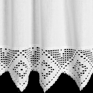 Decorative curtain Isaac on tape 60 x 150 White