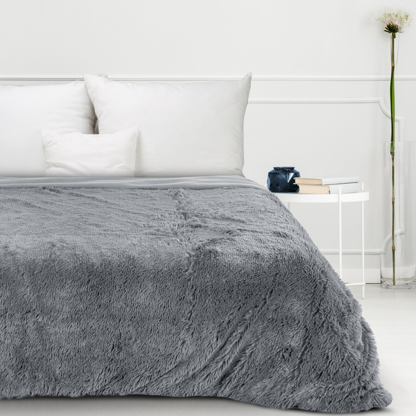 Blanket 70 x 160 Double-sided Fur Tifany1 Silver