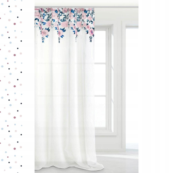 Curtain 140 x 250 Decorative Mansion Tape White