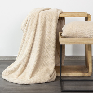 Blanket 200 x 220 Microfiber Design Cindy3 Beige