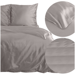 Bedding 220 x 200 3pc Satin Nova3 Ashen