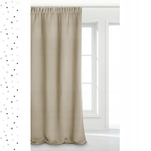 Curtain 140 x 270 Blackout Tape Hold Beige