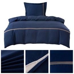 Pościel 140 x 200 2cz Gładka Z Haftem Lumera 02