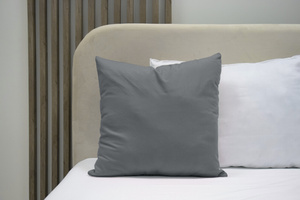 Cotton pillowcase 70 x 80 Solid Ola Graphite Graphite