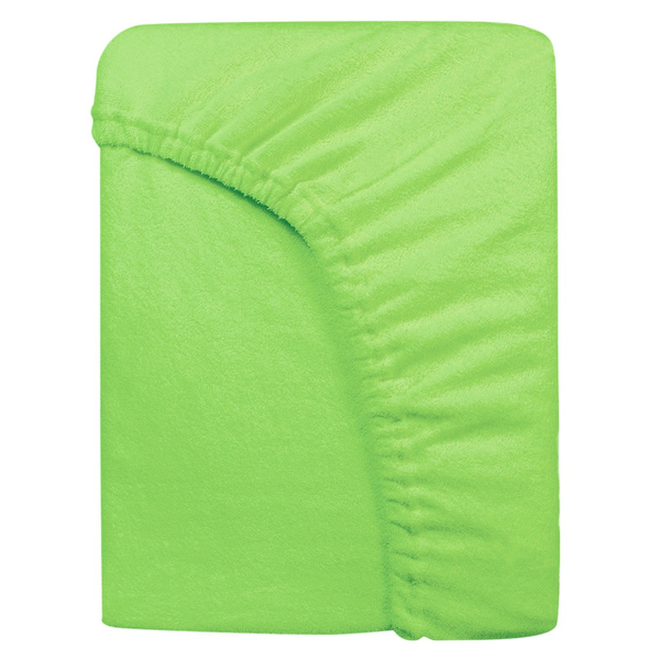 Terry sheet with elastic 051_D Green 200x220