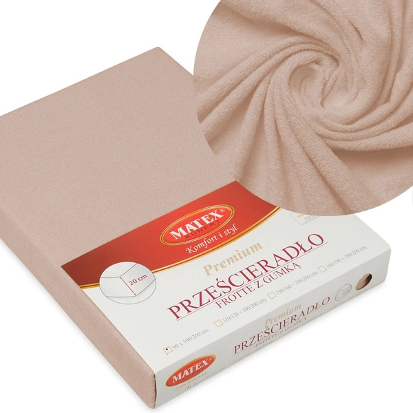 Prześcieradło 160 x 200 Frotte z Gumką PREMIUM 16