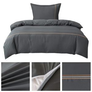 Pościel 140 x 200 2cz Gładka Z Haftem Lumera 09