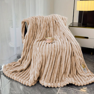 Blanket 160 x 200 Microfiber Plush Shirley Stripes 04