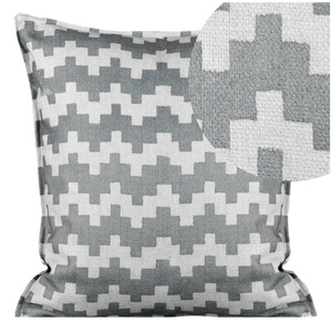 Poszewka Dekoracyjna Geo 45 x 45 Stal+Beż