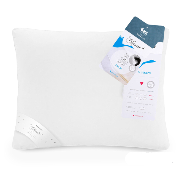 Poduszka 50 x 60 Natural Classic Pierze Biel