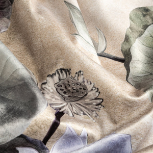 Zasłona 140 x 270 Dekoracyjna Velvet Lotos Beż+Zie