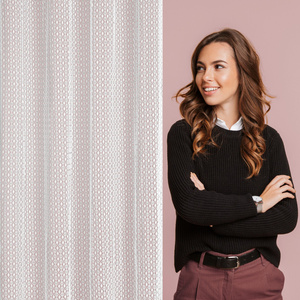 Firana 140 x 250 Dekoracyjna Przelotki MIRELLA Bia