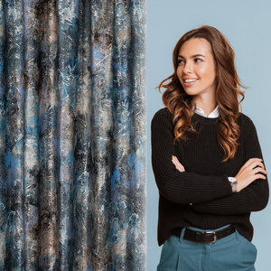 Zasłona 140 x 270 Welwet Taśma Ester Turkus