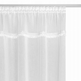 Curtain 140 x 270 Decorative Boho Tape White