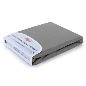 Jersey sheet with elastic 041_D Anthracite 90x200