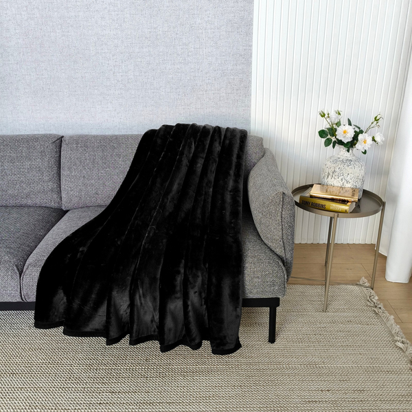 Koc 160 x 200 Akrylowy Jednolity Ciepły Yasemin 02