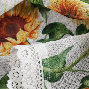 Curtain 60 x 150 Decorative Ready Helia White+Yellow