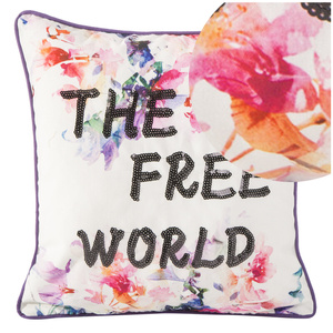 Zirconia Sequin Pillowcase Renee 06 45 x 45 White