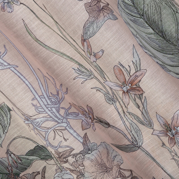 Zasłona 140 x 250 Dekoracyjna Elma Róż+Ziel