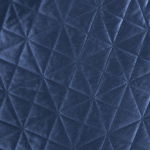 200 x 220 Quilted Velvet Luiz3 Bedspread Navy Blue