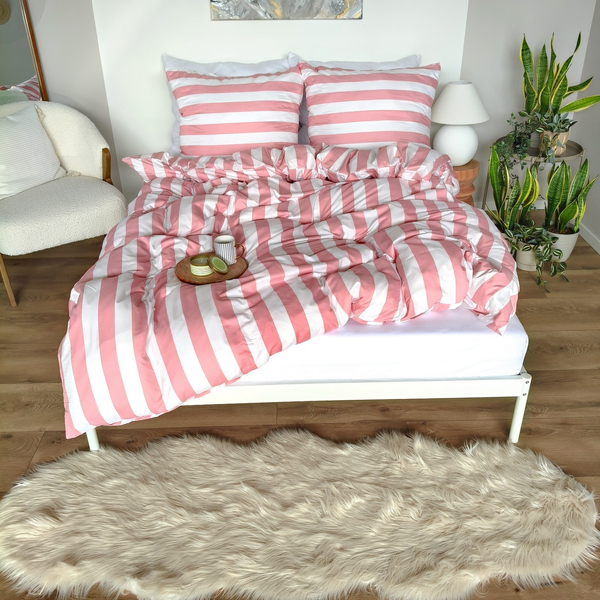 Pościel 220 x 200 3cz Mikrofibra w Pasy Eusebia Home 05