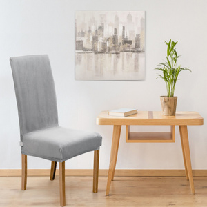 Velvet Chair Cover 35x55x30 Pokr04 Silver