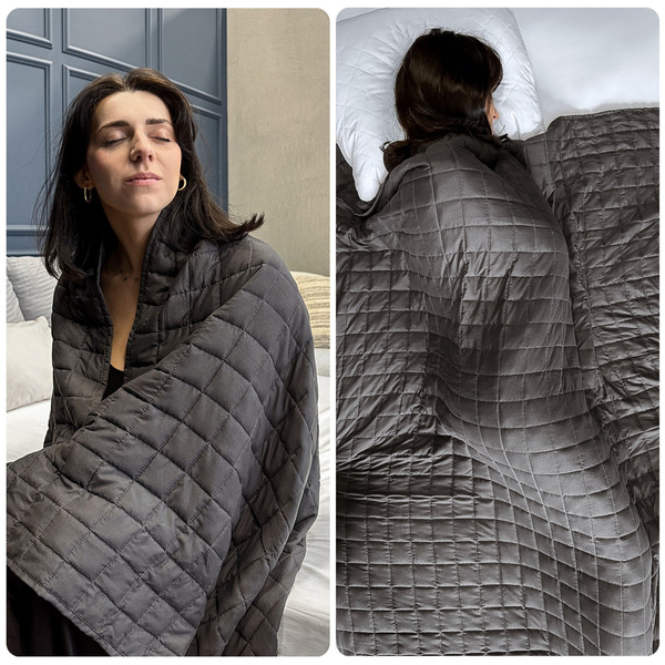 Kołdra 200 x 220 Obciążeniowa Sensoryczna dla Dorosłych Grafit Nel 12kg