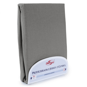 Prześcieradło Jersey z Gumką 041_D Antracytowy 180x200
