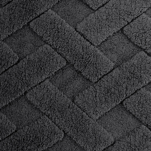 Blanket 170 x 210 Plush Herringbone Caro Steel