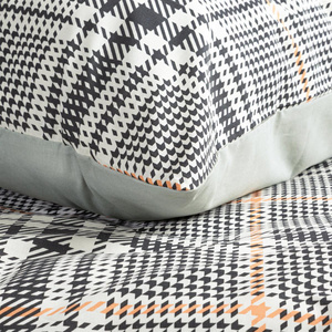 Bedding 220 x 200 3pc Cotton Ada 02 Black