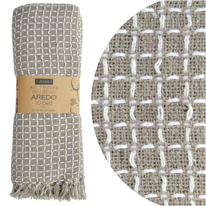Blanket 150 x 200 Cotton Boho Aredo 10 Beige