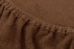 Terry sheet with elastic 045_D Chocolate 120x200