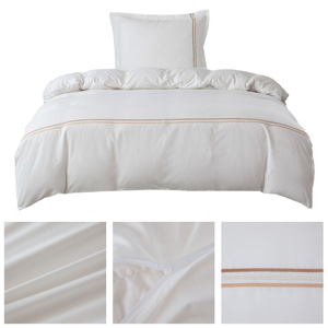 Pościel 140 x 200 2cz Gładka Z Haftem Lumera 01