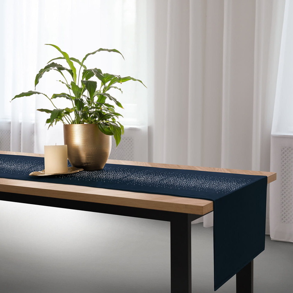 Runner 60 x 120 Decorative Velvet Shiny Navy Blue