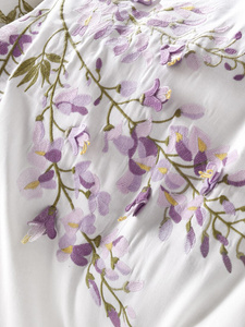 Bedding 200 x 220 6pcs Satin Embroidered 3D Omer 03