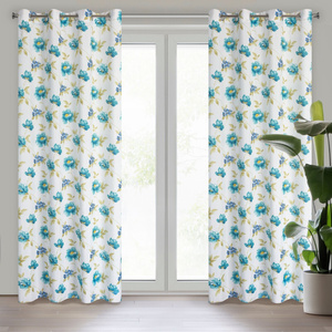 Curtain 140 x 270 Decorative Alma White+Blue