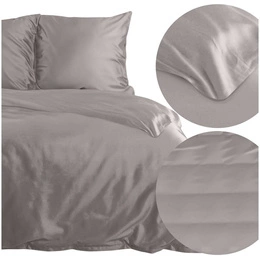 Bedding 220 x 200 3pc Satin Nova3 Ashen