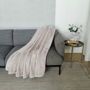 Blanket 160 x 200 Acrylic Solid Warm Yasemin 07