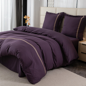 Pościel 140 x 200 2cz Gładka Z Haftem Lumera 04