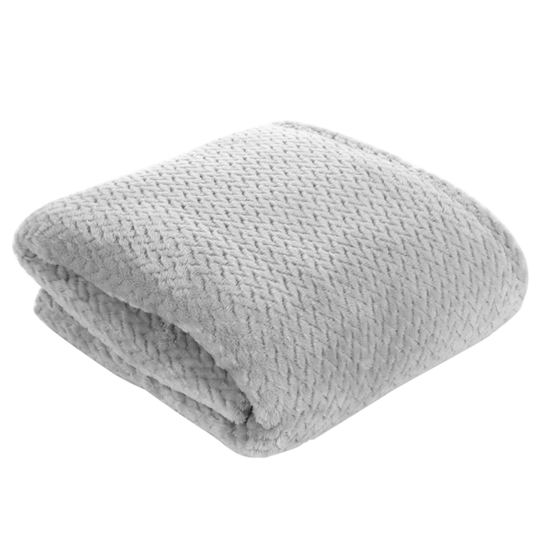 Blanket 200 x 220 Microfiber Design Cindy3 Silver